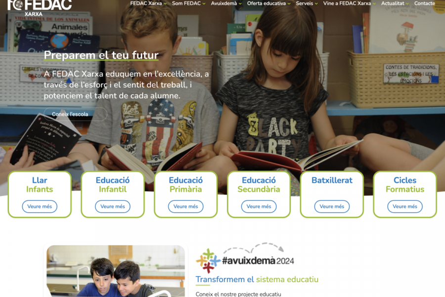 L'escola FEDAC Xarxa de Berga estrena nova pàgina web.